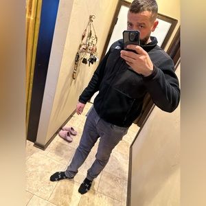 North face men large zip up jacket fleece